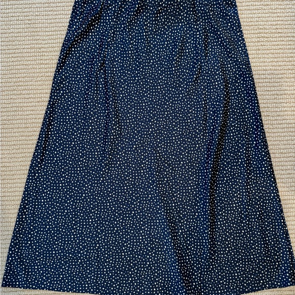 J Crew Gwyneth slip skirt - navy and white dots - sz L - exc condition - Picture 3 of 7